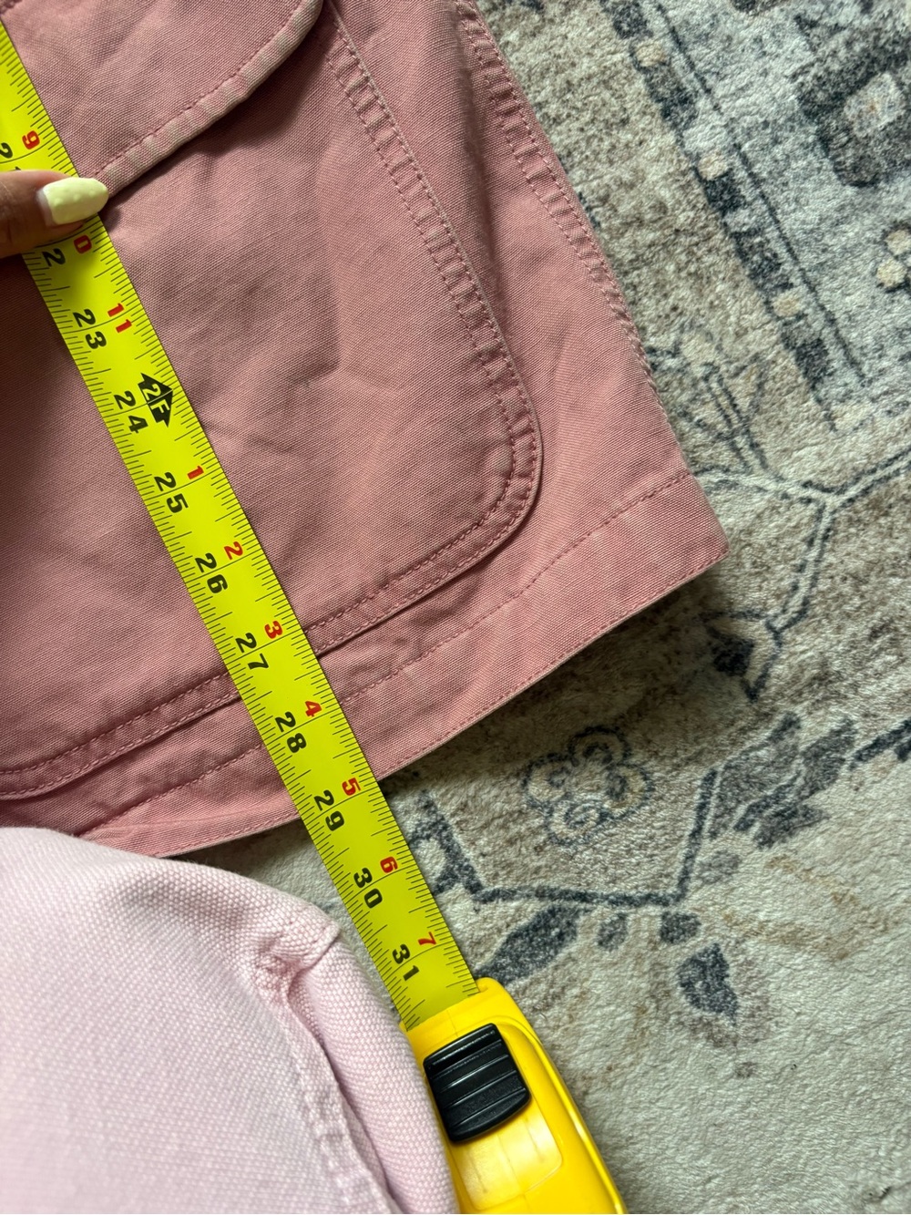 Vintage 90s LL BEAN barn chore coat in baby pink brown corduroy sz M 100% cotton - Picture 12 of 16